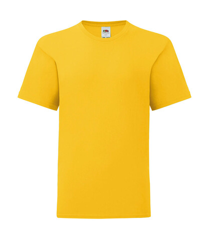 Fruit of the Loom Kids` Iconic 150 T, Sunflower, 116 (5-6) bedrucken, Art.-Nr. 113016014