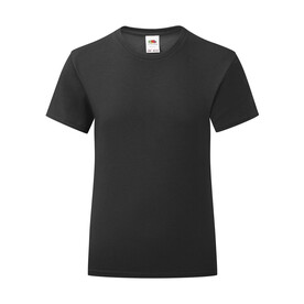 Fruit of the Loom Girls` Iconic 150 T, Black, 104 (3-4) bedrucken, Art.-Nr. 114011013 Fruit of the Loom Girls` Iconic 150 T, Black, 104 (3-4) bedrucken, Art.-Nr. 114011013