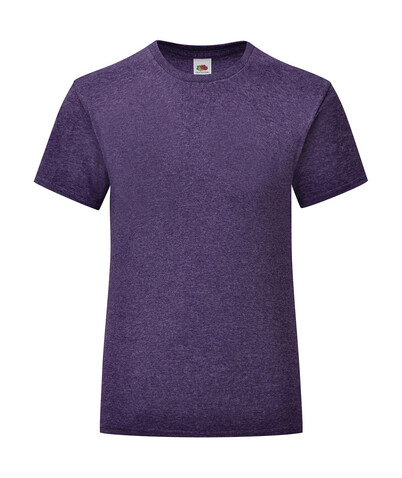 Fruit of the Loom Girls` Iconic 150 T, Heather Purple, 116 (5-6) bedrucken, Art.-Nr. 114013464
