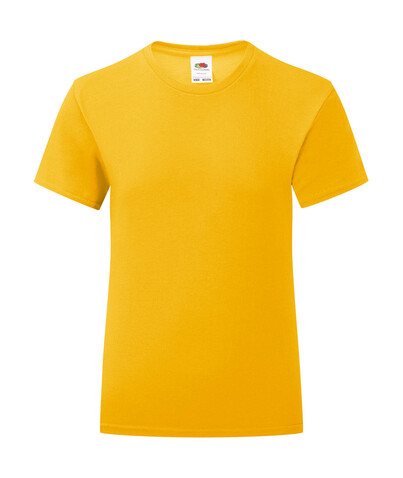 Fruit of the Loom Girls` Iconic 150 T, Sunflower, 152 (12-13) bedrucken, Art.-Nr. 114016017