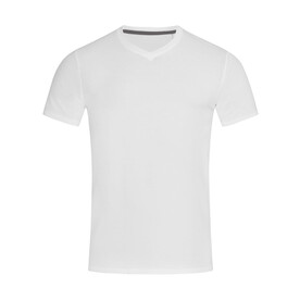 Stedman Stretch-T V-neck for men, White, S bedrucken, Art.-Nr. 116050003