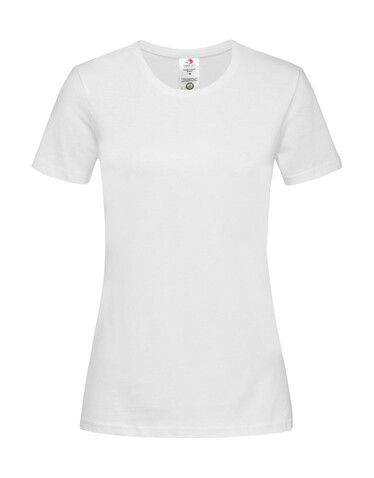 Stedman Classic-T Organic Fitted Women, White, S bedrucken, Art.-Nr. 117050003