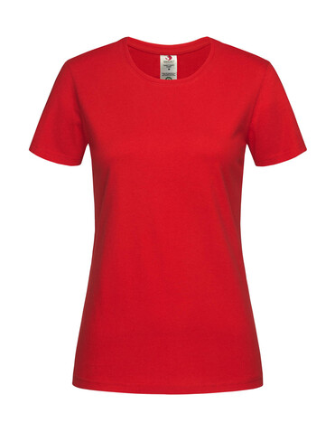 Stedman Classic-T Organic Fitted Women, Scarlet Red, XS bedrucken, Art.-Nr. 117054022