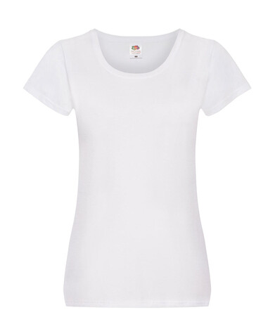 Fruit of the Loom Ladies` Original T, White, S bedrucken, Art.-Nr. 124010003