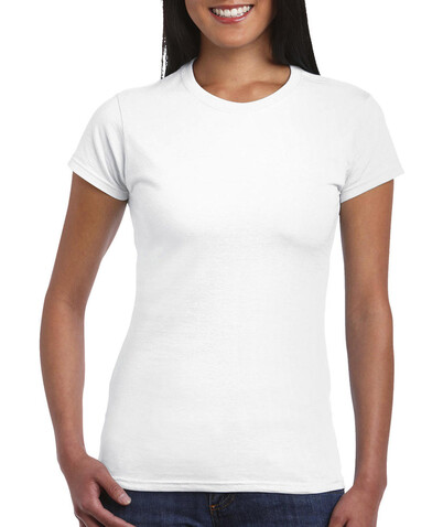 Gildan Softstyle Women`s T-Shirt, White, S bedrucken, Art.-Nr. 131090003