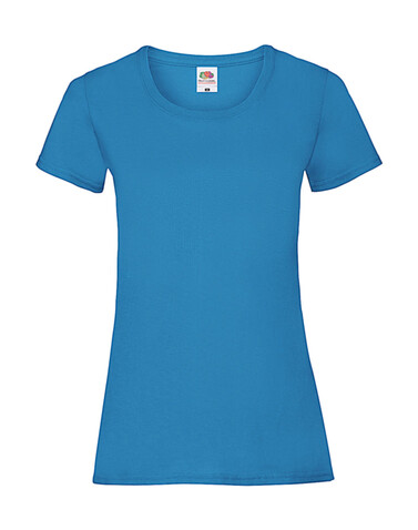 Fruit of the Loom Ladies` Valueweight T, Azure Blue, XS (8) bedrucken, Art.-Nr. 136013102