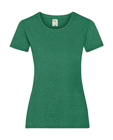 Fruit of the Loom Ladies` Valueweight T, Heather Green, XS (8) bedrucken, Art.-Nr. 136015062