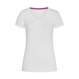 Stedman Stretch-T V-neck for women, White, S bedrucken, Art.-Nr. 137050003