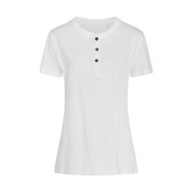 Stedman Sharon Henley T-Shirt, White, S bedrucken, Art.-Nr. 143050003