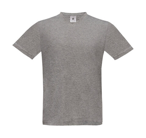 B &amp; C Exact V-neck T-Shirt, Sport Grey, 2XL bedrucken, Art.-Nr. 149421257