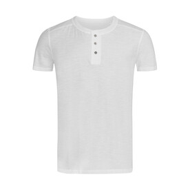 Stedman Shawn Henley T-shirt Men, White, S bedrucken, Art.-Nr. 161050003