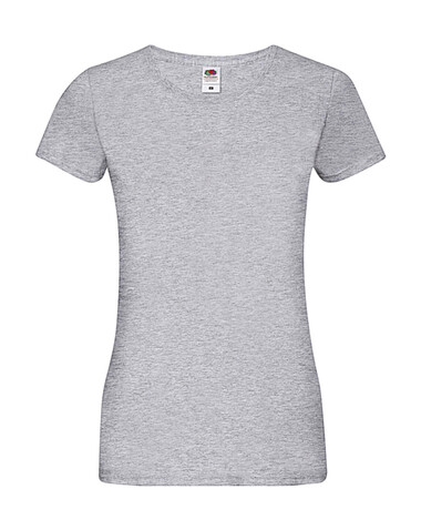 Fruit of the Loom Ladies` Sofspun® T, Heather Grey, XL bedrucken, Art.-Nr. 162011236