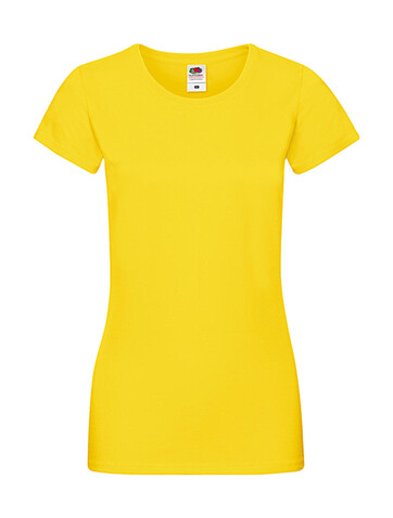 Fruit of the Loom Ladies` Sofspun® T, Yellow, 2XL bedrucken, Art.-Nr. 162016007