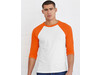 Bella Unisex 3/4 Sleeve Baseball T-Shirt, Black/Deep Heather, L bedrucken, Art.-Nr. 163061665