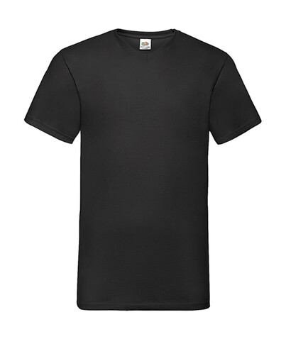 Fruit of the Loom Valueweight V-Neck-Tee, Black, 3XL bedrucken, Art.-Nr. 164011018