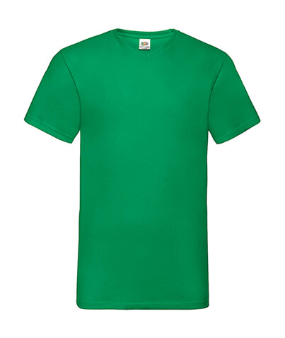 Fruit of the Loom Valueweight V-Neck-Tee, Kelly Green, 2XL bedrucken, Art.-Nr. 164015187