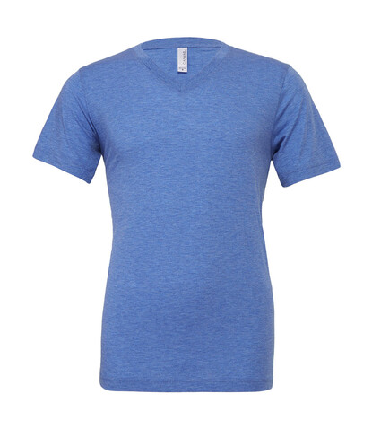 Bella Unisex Triblend V-Neck T-Shirt, Blue Triblend, XL bedrucken, Art.-Nr. 164063386