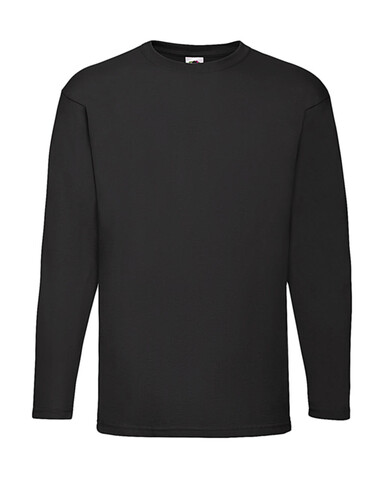 Fruit of the Loom Valueweight LS T, Black, 4XL bedrucken, Art.-Nr. 170011019