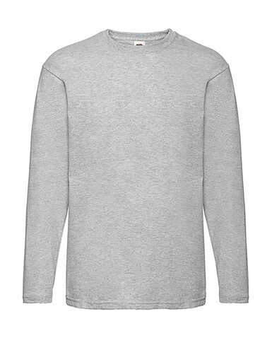 Fruit of the Loom Valueweight LS T, Heather Grey, L bedrucken, Art.-Nr. 170011235