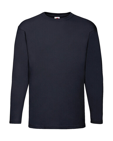 Fruit of the Loom Valueweight LS T, Deep Navy, L bedrucken, Art.-Nr. 170012025