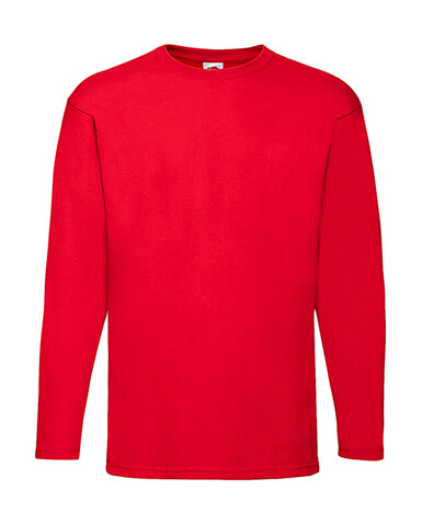 Fruit of the Loom Valueweight LS T, Red, S bedrucken, Art.-Nr. 170014003