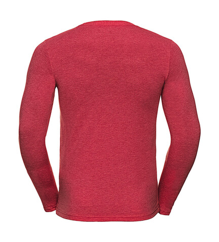 Russell Europe Men’s Long Sleeve HD T, Red Marl, 2XL bedrucken, Art.-Nr. 171004177