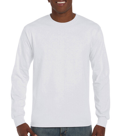 Gildan Ultra Cotton Adult T-Shirt LS, White, S bedrucken, Art.-Nr. 171090003