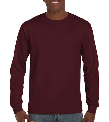 Gildan Ultra Cotton Adult T-Shirt LS, Maroon, 3XL bedrucken, Art.-Nr. 171094458