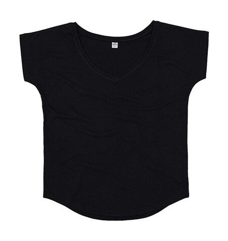 Mantis Women`s Loose Fit V Neck T, Black, XL bedrucken, Art.-Nr. 173481016