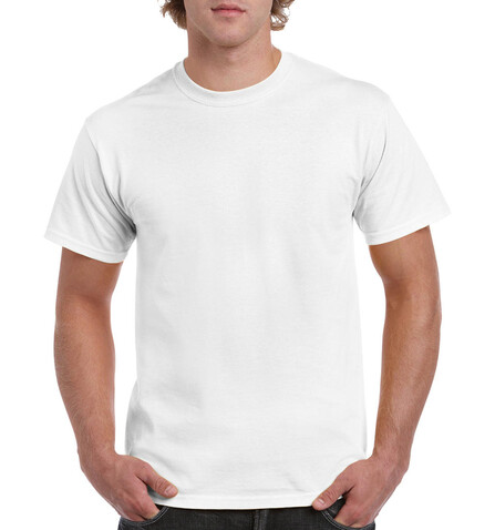 Gildan Heavy Cotton Adult T-Shirt, White, M bedrucken, Art.-Nr. 180090004