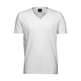 Tee Jays Men`s Fashion V-Neck Sof Tee, White, S bedrucken, Art.-Nr. 184540003