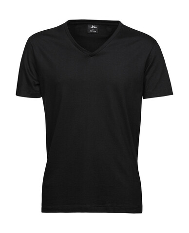 Tee Jays Men`s Fashion V-Neck Sof Tee, Black, M bedrucken, Art.-Nr. 184541014