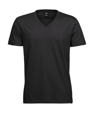 Tee Jays Men`s Fashion V-Neck Sof Tee, Dark Grey, XL bedrucken, Art.-Nr. 184541286