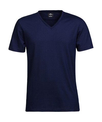 Tee Jays Men`s Fashion V-Neck Sof Tee, Navy, L bedrucken, Art.-Nr. 184542005