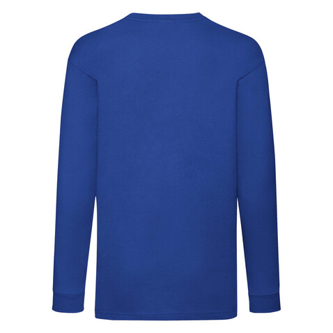 Fruit of the Loom Kids` Valueweight Long Sleeve T, Royal, 116 (5-6) bedrucken, Art.-Nr. 185013004