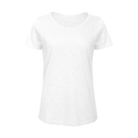 B &amp;amp; C Organic Inspire Slub T /women, Chic Pure White, M bedrucken, Art.-Nr. 185420054