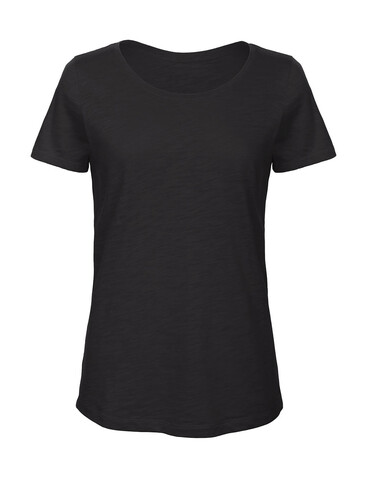 B &amp; C Organic Inspire Slub T /women, Chic Black, L bedrucken, Art.-Nr. 185421225