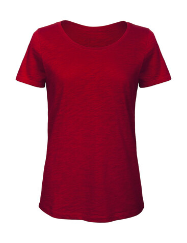 B &amp; C Organic Inspire Slub T /women, Chic Red, 2XL bedrucken, Art.-Nr. 185424047