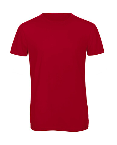 B &amp; C Triblend/men T-Shirt, Red, L bedrucken, Art.-Nr. 186424005