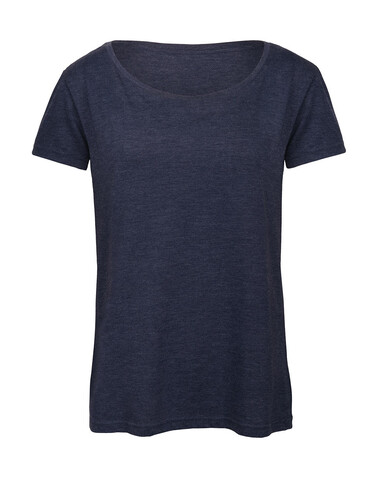 B &amp; C Triblend/women T-Shirt, Heather Navy, L bedrucken, Art.-Nr. 187422045