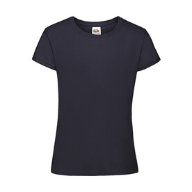 Fruit of the Loom Girls` Sofspun® T, Deep Navy, 104 (3-4) bedrucken, Art.-Nr. 188012023