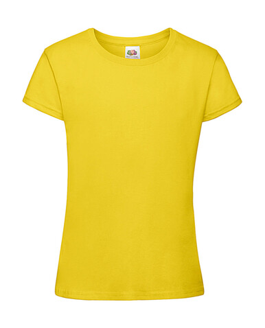 Fruit of the Loom Girls` Sofspun® T, Yellow, 164 (14-15) bedrucken, Art.-Nr. 188016008