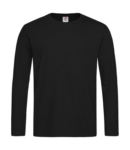 Stedman Comfort-T 185 Long Sleeve, Black Opal, XL bedrucken, Art.-Nr. 192051026