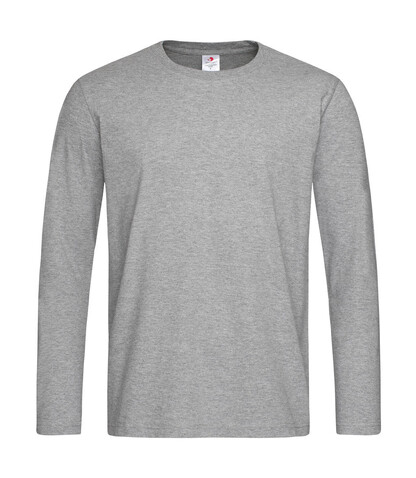 Stedman Comfort-T 185 Long Sleeve, Grey Heather, XL bedrucken, Art.-Nr. 192051236