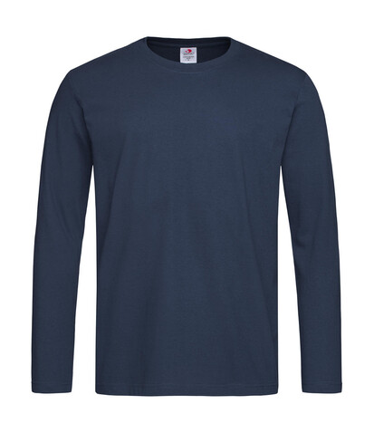 Stedman Comfort-T 185 Long Sleeve, Navy, M bedrucken, Art.-Nr. 192052004