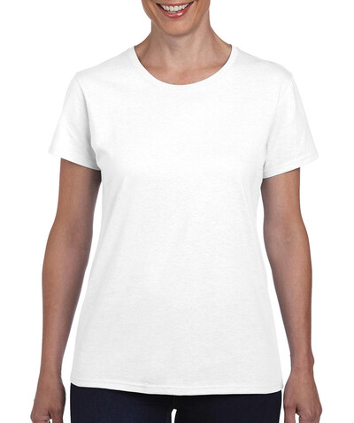 Gildan Heavy Cotton Women`s T-Shirt, White, S bedrucken, Art.-Nr. 194090003