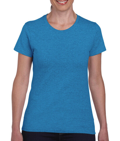 Gildan Heavy Cotton Women`s T-Shirt, Heather Sapphire, 2XL bedrucken, Art.-Nr. 194093327