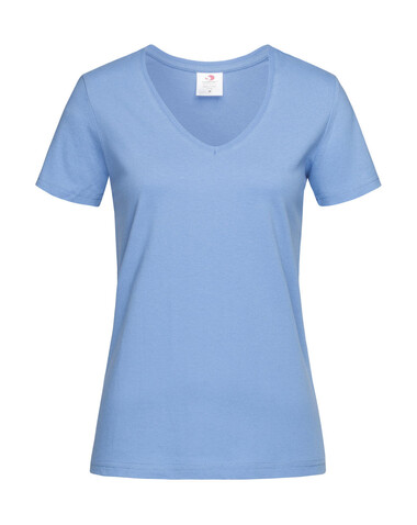 Stedman Classic-T V-Neck Women, Light Blue, S bedrucken, Art.-Nr. 197053213