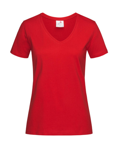 Stedman Classic-T V-Neck Women, Scarlet Red, XL bedrucken, Art.-Nr. 197054026
