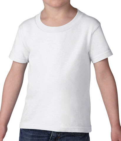 Gildan Heavy Cotton Toddler T-Shirt, White, 2T (86/92/S) bedrucken, Art.-Nr. 197090001